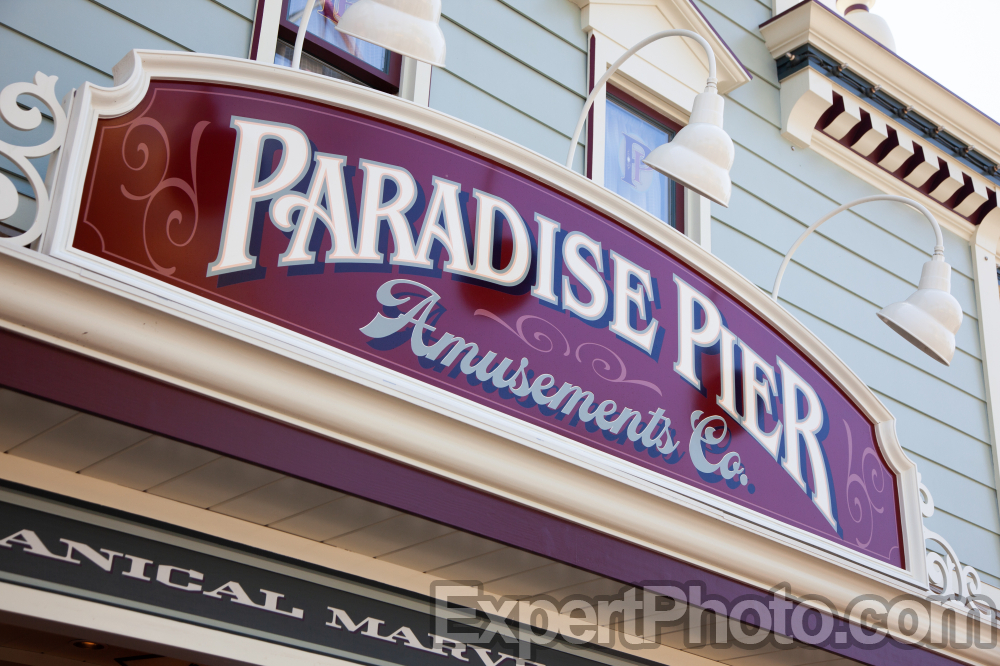 Nice photo of Paradise Pier Sign California Adventure