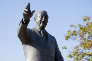 Nice photo of Partners Walt Disney and Mickey Mouse statue at Disneyland
