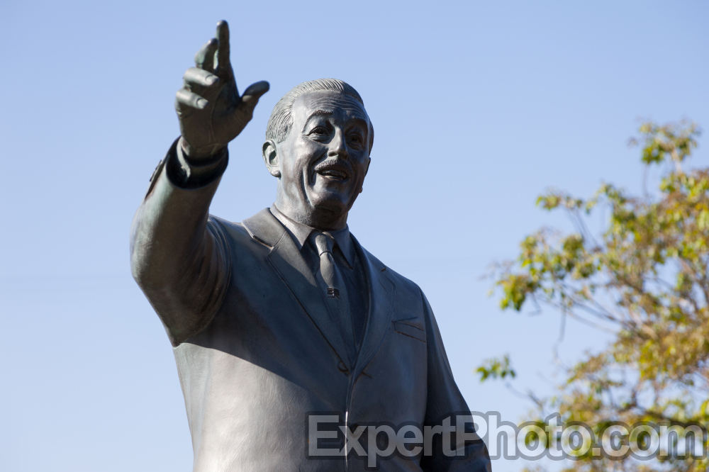 Nice photo of Partners Walt Disney and Mickey Mouse statue at Disneyland
