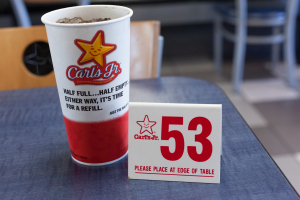Nice photo of Carls Jr Table Number