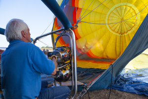 Nice photo of Flame Filling Hot Air Balloon