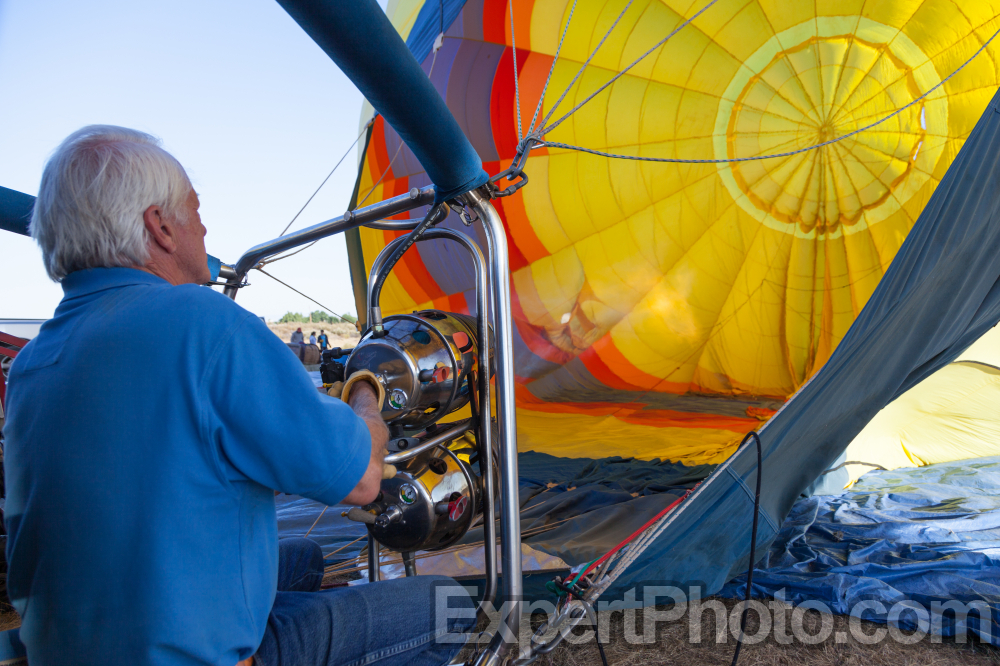 Nice photo of Flame Filling Hot Air Balloon