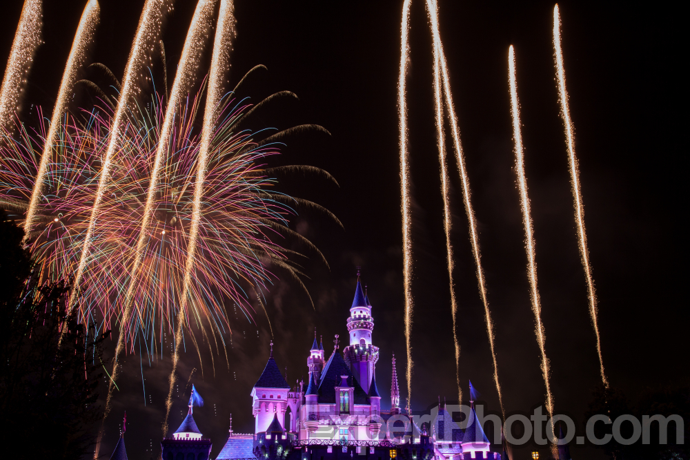 Nice photo of Sleeping Beauty Castle with Fireworks at Disneyland