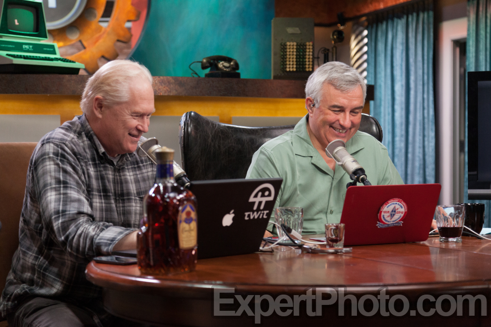 Nice photo of TWiT Brickhouse Leo Laporte and John C Dvorak