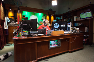 Nice photo of The Tech Guy Show Leo Laportes Office