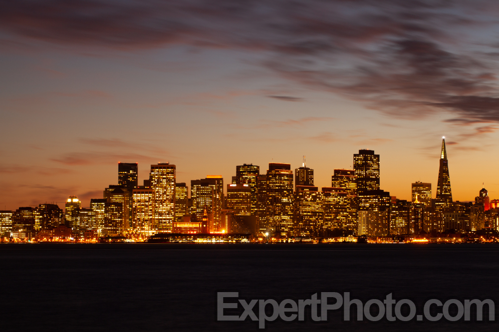 Nice photo of Sunset in San Francisco from Treasure Island