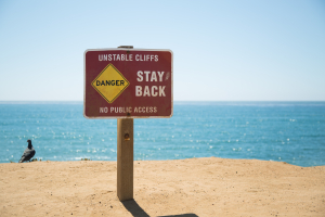 Nice photo of Danger Unstable Cliffs