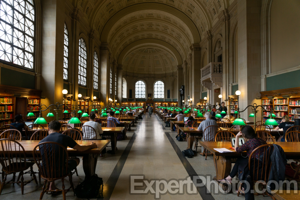 Nice photo of Bates Hall Boston Public Library