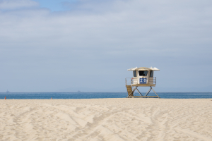 Nice photo of Lifeguard Tower 28 Huntington Beach