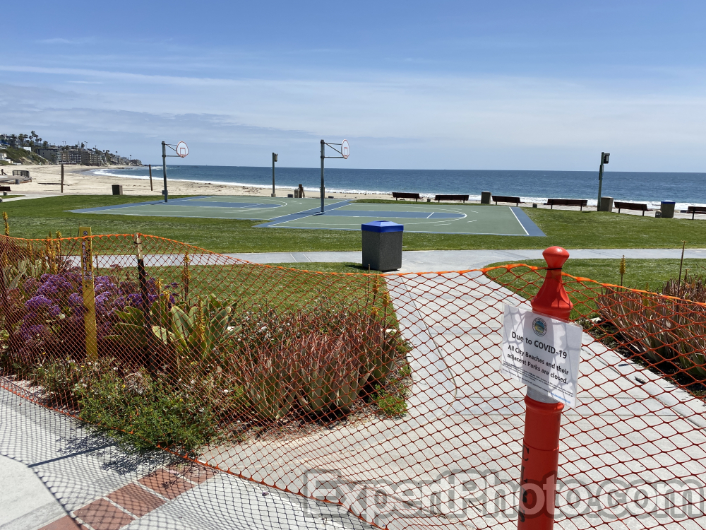 Nice photo of Laguna Beach Quarantine Signs