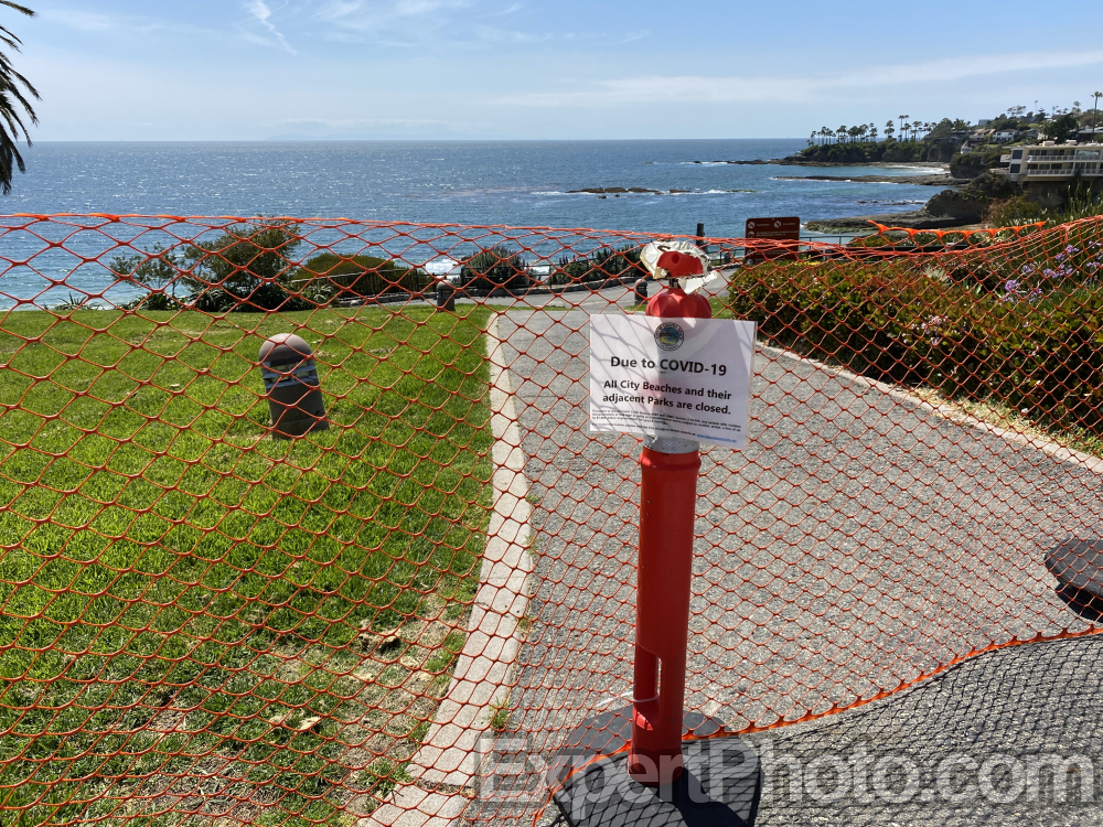 Nice photo of Laguna Beach Quarantine Signs