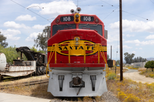 Nice photo of Santa Fe 108 Southern California Railway Museum.