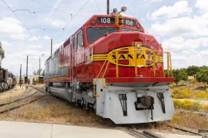 Nice photo of Santa Fe 108 Southern California Railway Museum.
