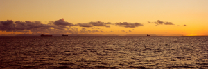 Nice photo of Catalina Island From Seal Beach Pier At Sunset