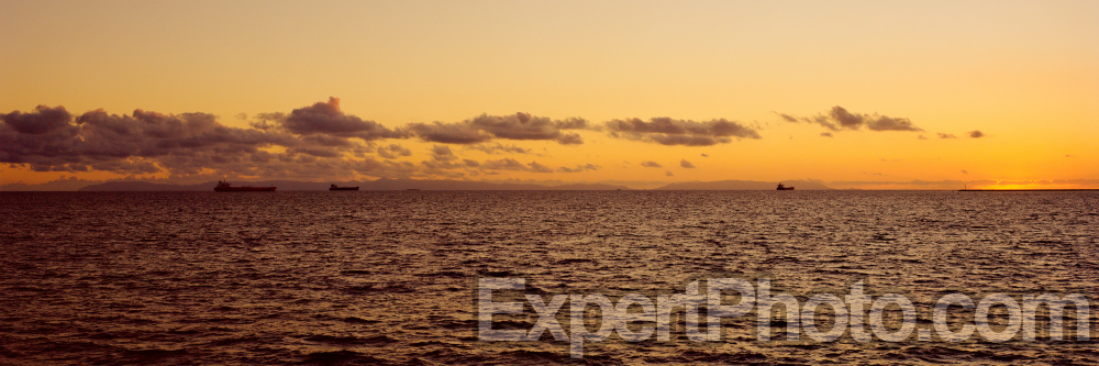 Nice photo of Catalina Island From Seal Beach Pier At Sunset