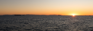 Nice photo of Catalina Island From Seal Beach Pier At Sunset
