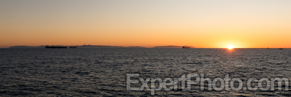 Nice photo of Catalina Island From Seal Beach Pier At Sunset