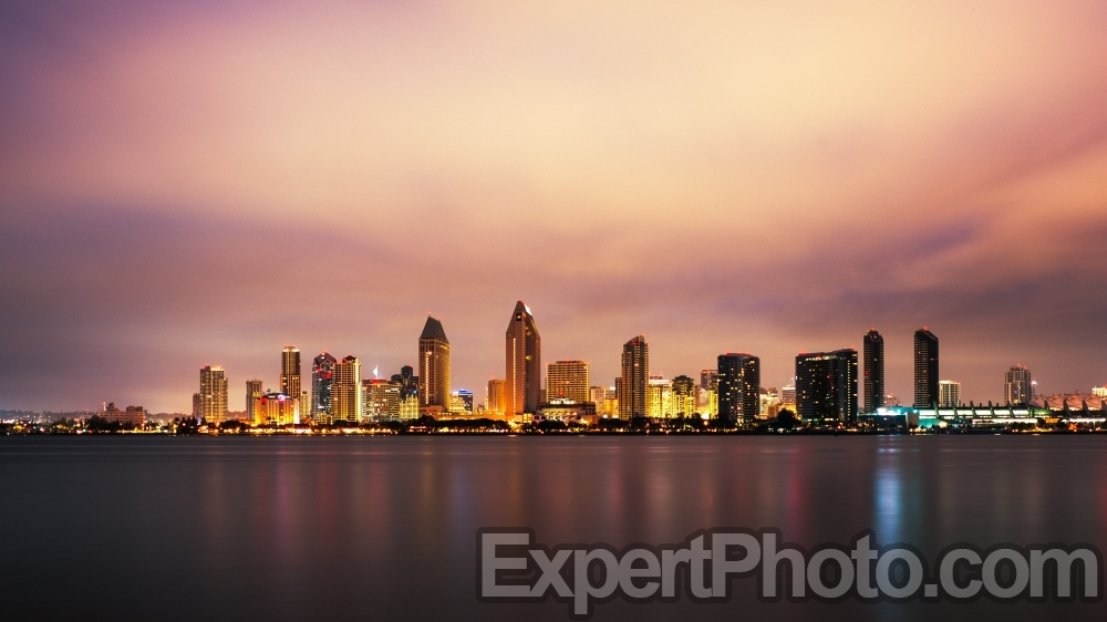 Nice photo of San Diego Skyline Sunrise
