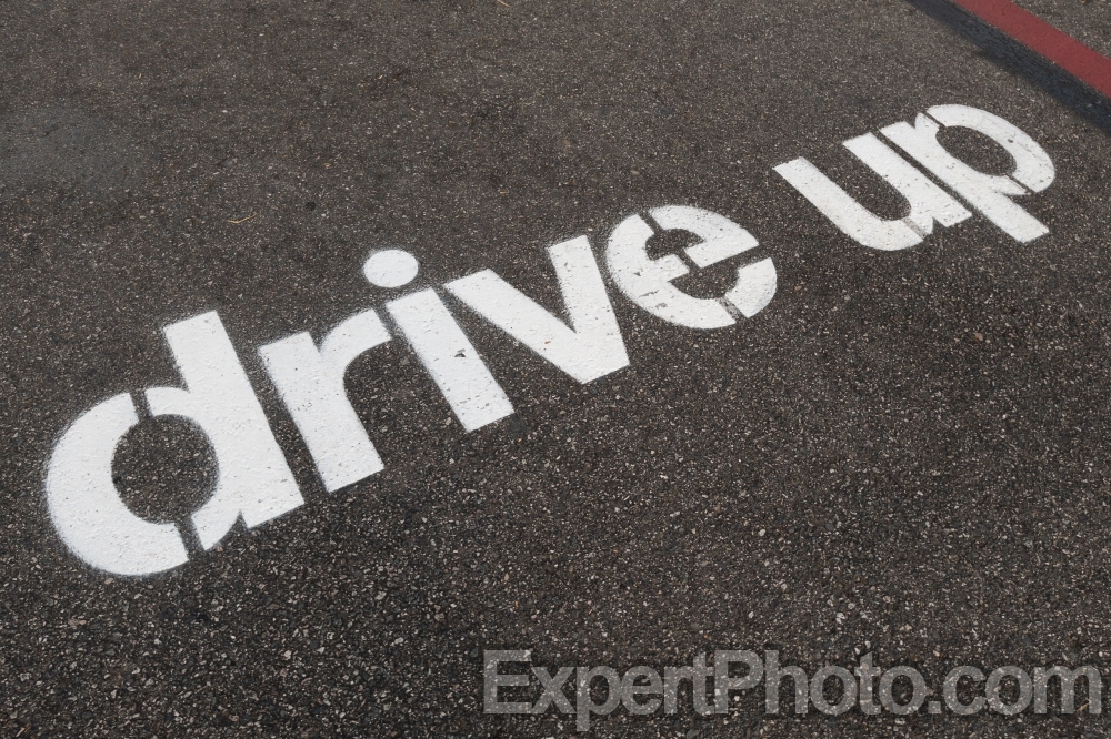 Nice photo of Target Drive Up Painted on Asphalt