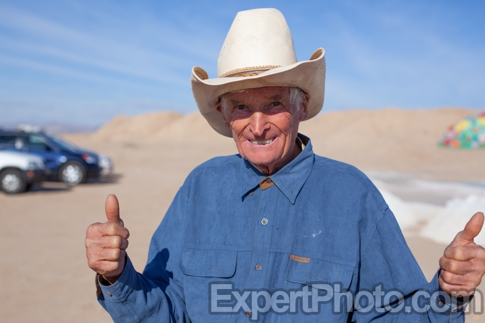 Nice photo of Leonard Knight Salvation Mountain