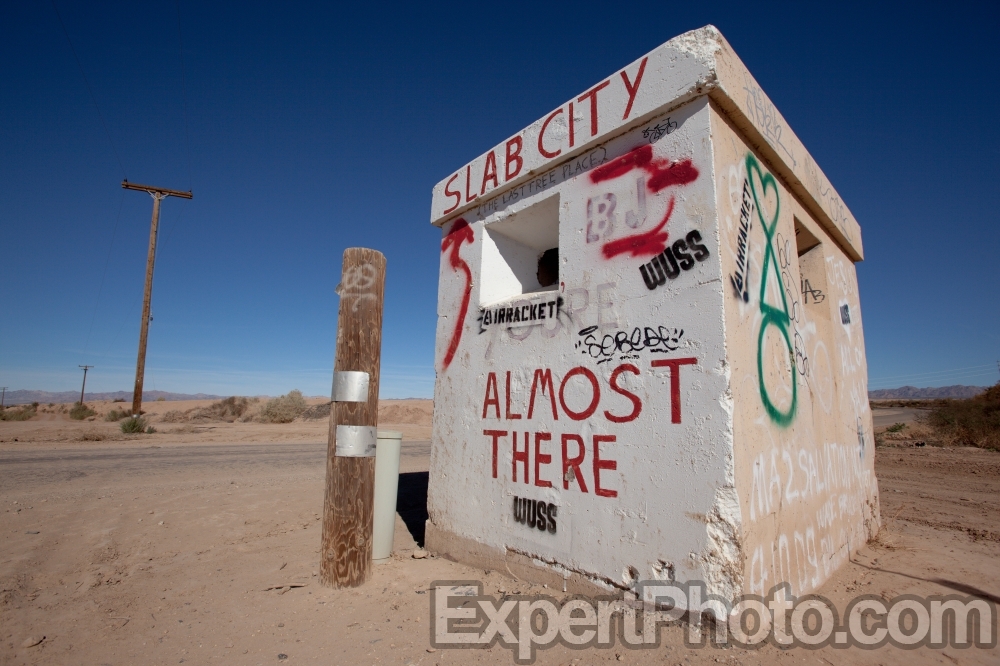Nice photo of Slab City Guard Shack