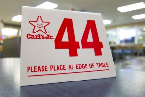 Nice photo of Carls Jr Table Number