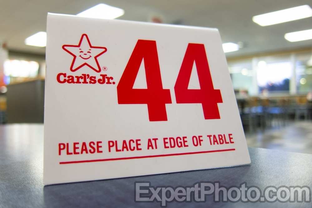Nice photo of Carls Jr Table Number