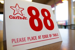 Nice photo of Carls Jr Table Number