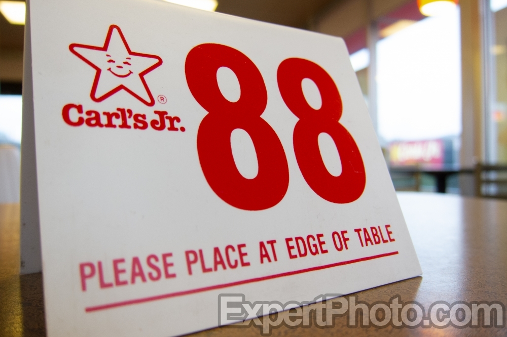 Nice photo of Carls Jr Table Number