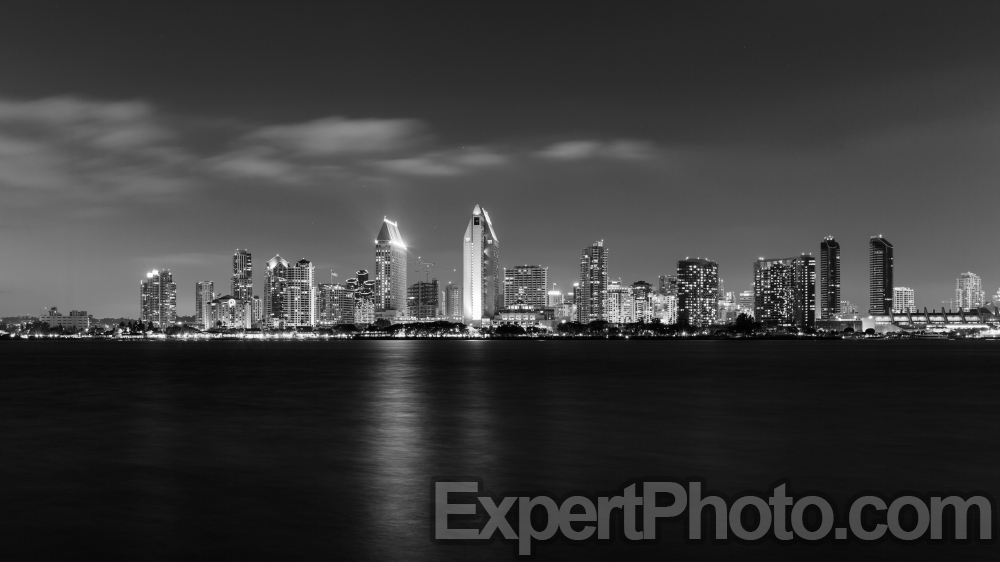 Nice photo of San Diego Skyline at Sunset