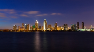 Nice photo of San Diego Skyline at sunset