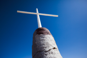 Nice photo of Cross at the top of Salvation Mountain