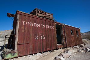 Nice photo of Box Car in Rhyolite Ghost Town