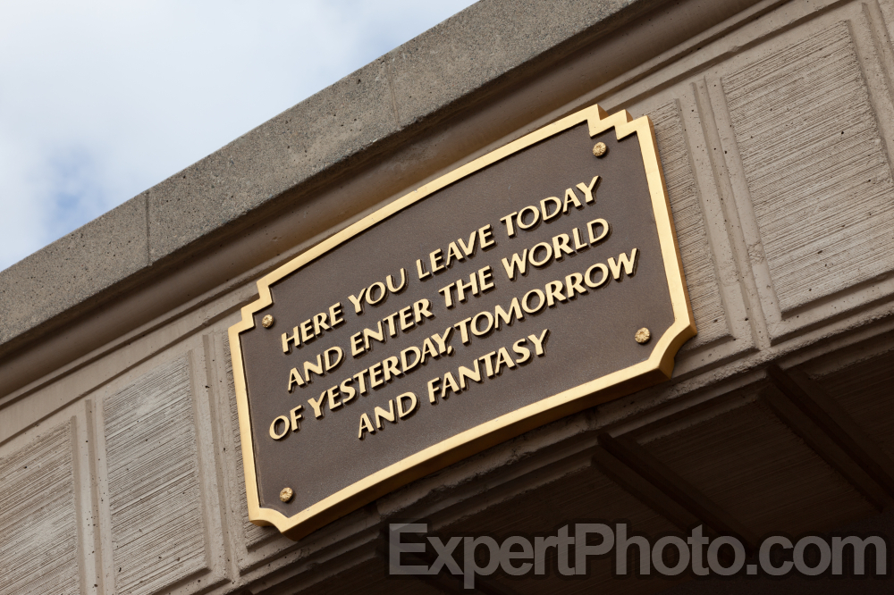 Nice photo of Here You Leave Today Sign Disneyland